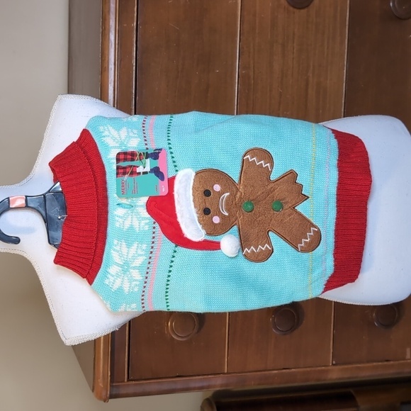 Christmas Dog Sweaters UGLY CHRISTMAS GINGERBREAD Sweater 😂🎄 - Picture 1 of 12